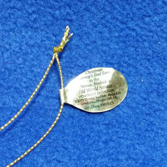 Thomas Kinkade Old World Santa Christmas Journey's End Santa Ornament Pre-Owned - Picture 9 of 10